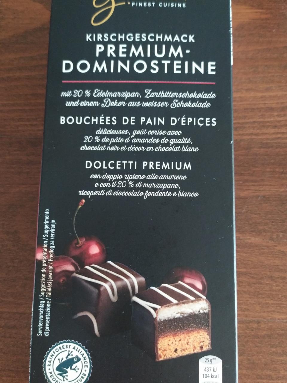 Fotografie - Kirschgeschmack PREMIUM DOMINOSTEINE