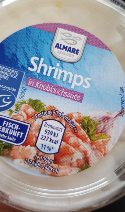 Fotografie - Shrimps in Knoblauchsauce Almare