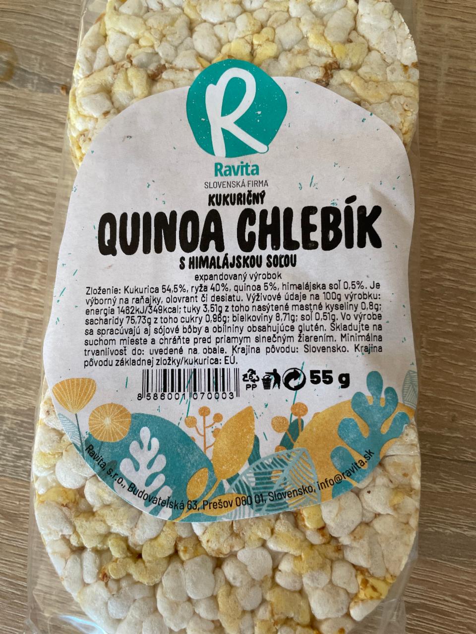 Fotografie - Quinoa Chlebík kukuričný s himalájskou soľou Ravita