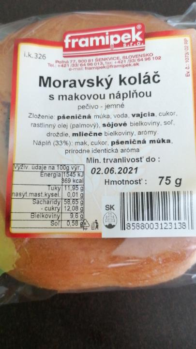 Fotografie - Moravský koláč s makovou náplňou 