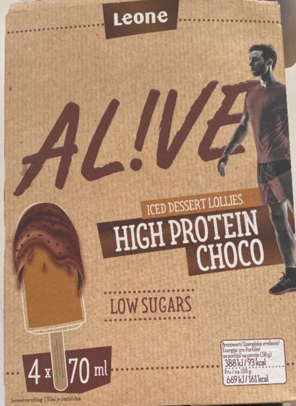 Fotografie - Al!ve iced dessert lollies high protein choco