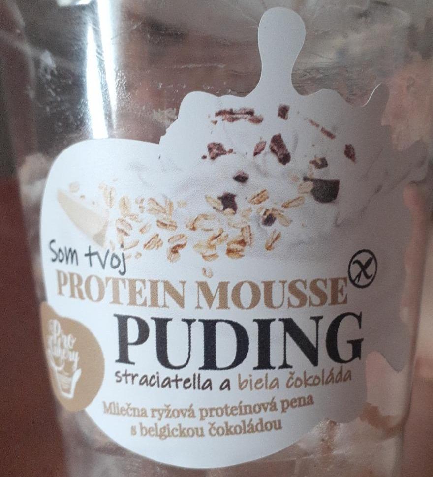 Fotografie - Protein mousse puding straciatella a biela čokoláda