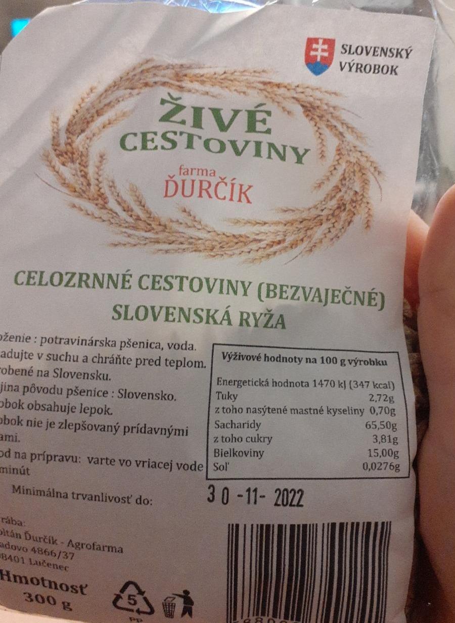 Fotografie - Živé cestoviny Slovenská ryža