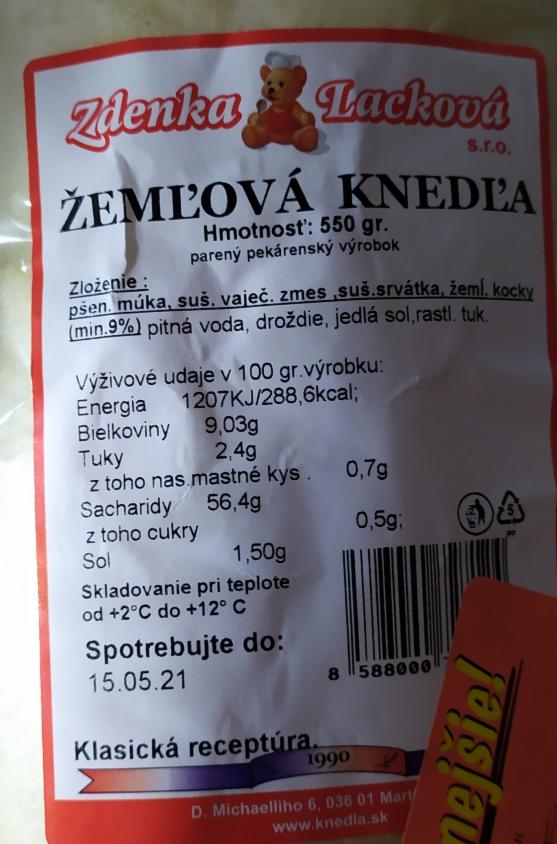 Fotografie - žemľová knedľa Lacková