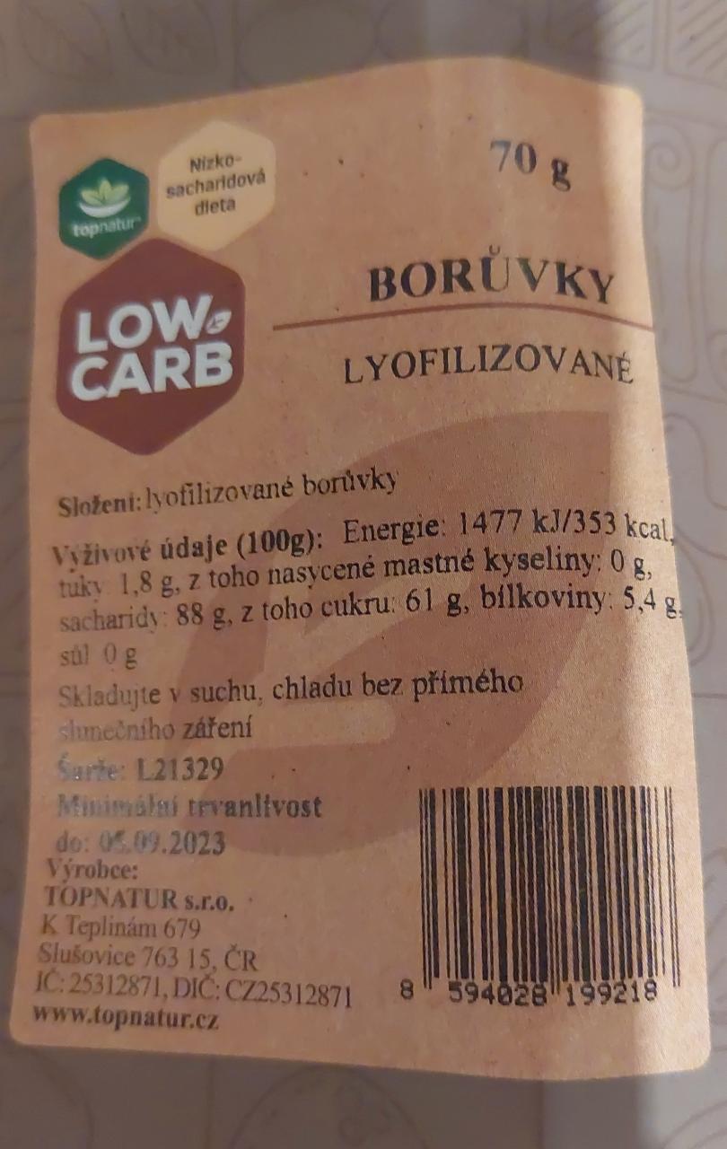 Fotografie - Borůvky Lyofilizované Topnatur