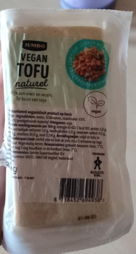 Fotografie - Vegan Tofu naturel Jumbo