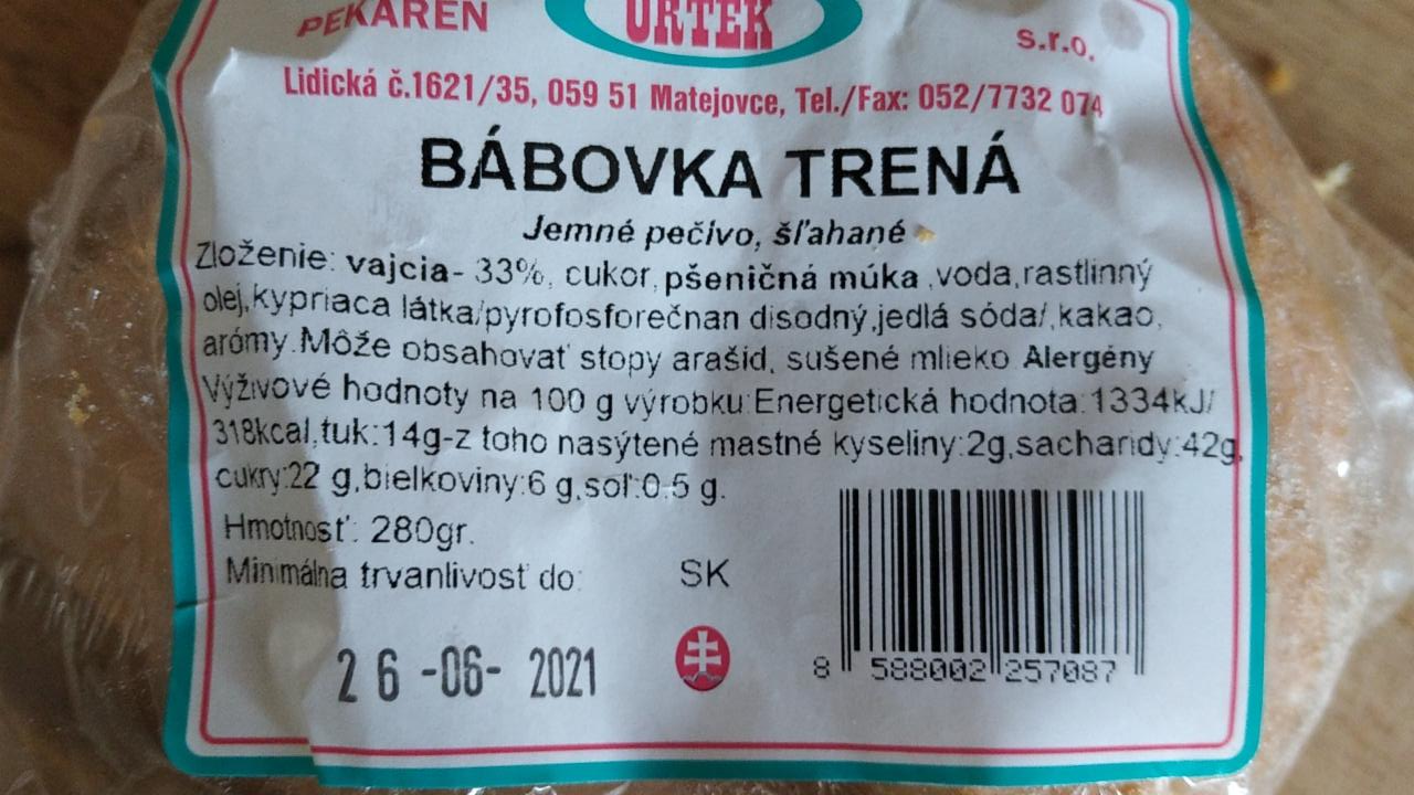 Fotografie - Bábovka trená Ortek