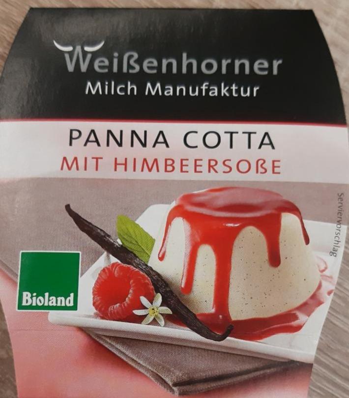 Fotografie - Bio Panna Cotta mit Himbeersoße Weißenhorner Milch Manufaktur