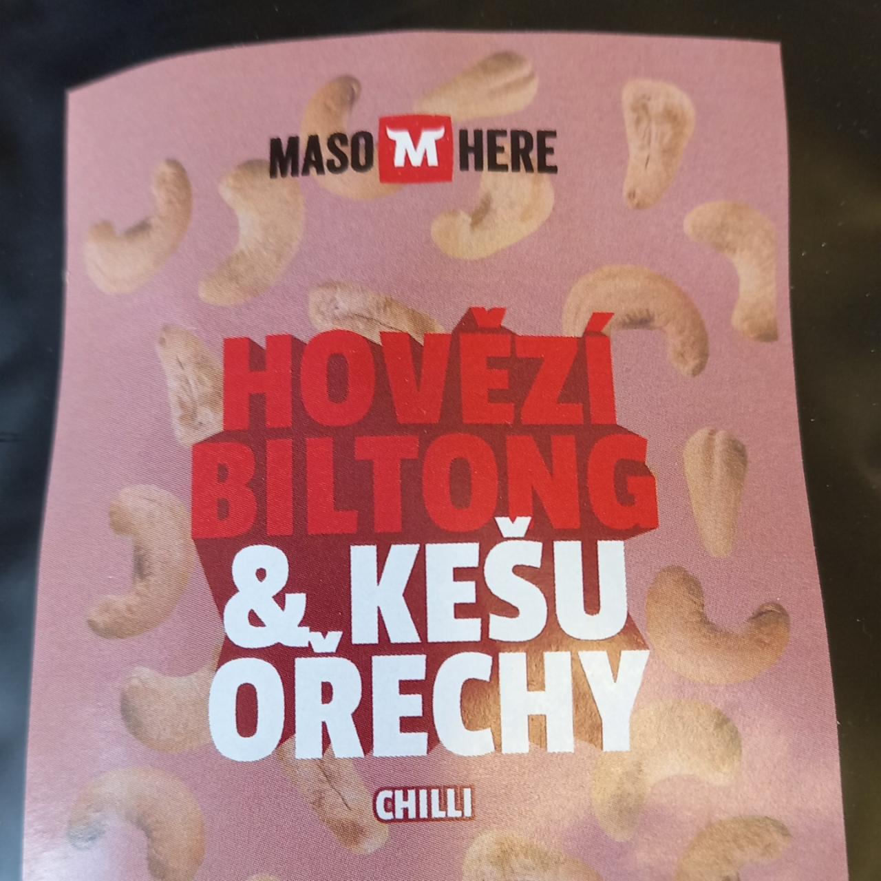 Fotografie - Hovězí biltong & kešu ořechy chilli Maso Here