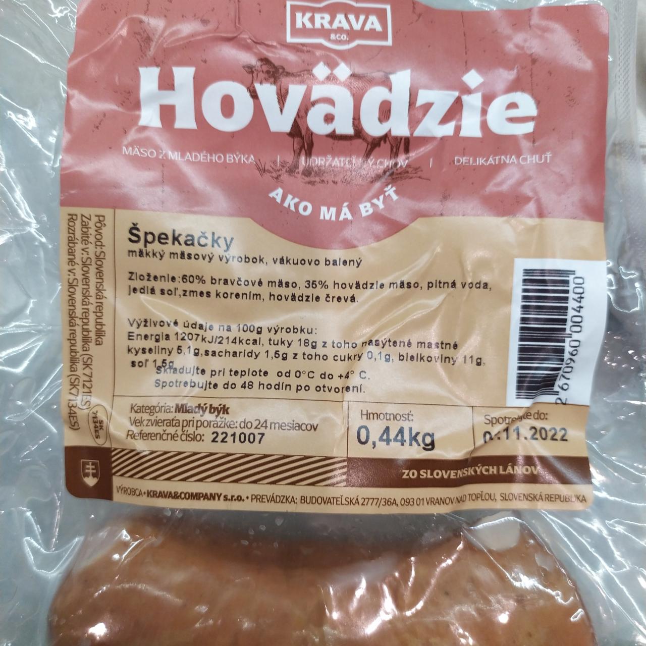 Fotografie - Špekačky Hovädzie Krava