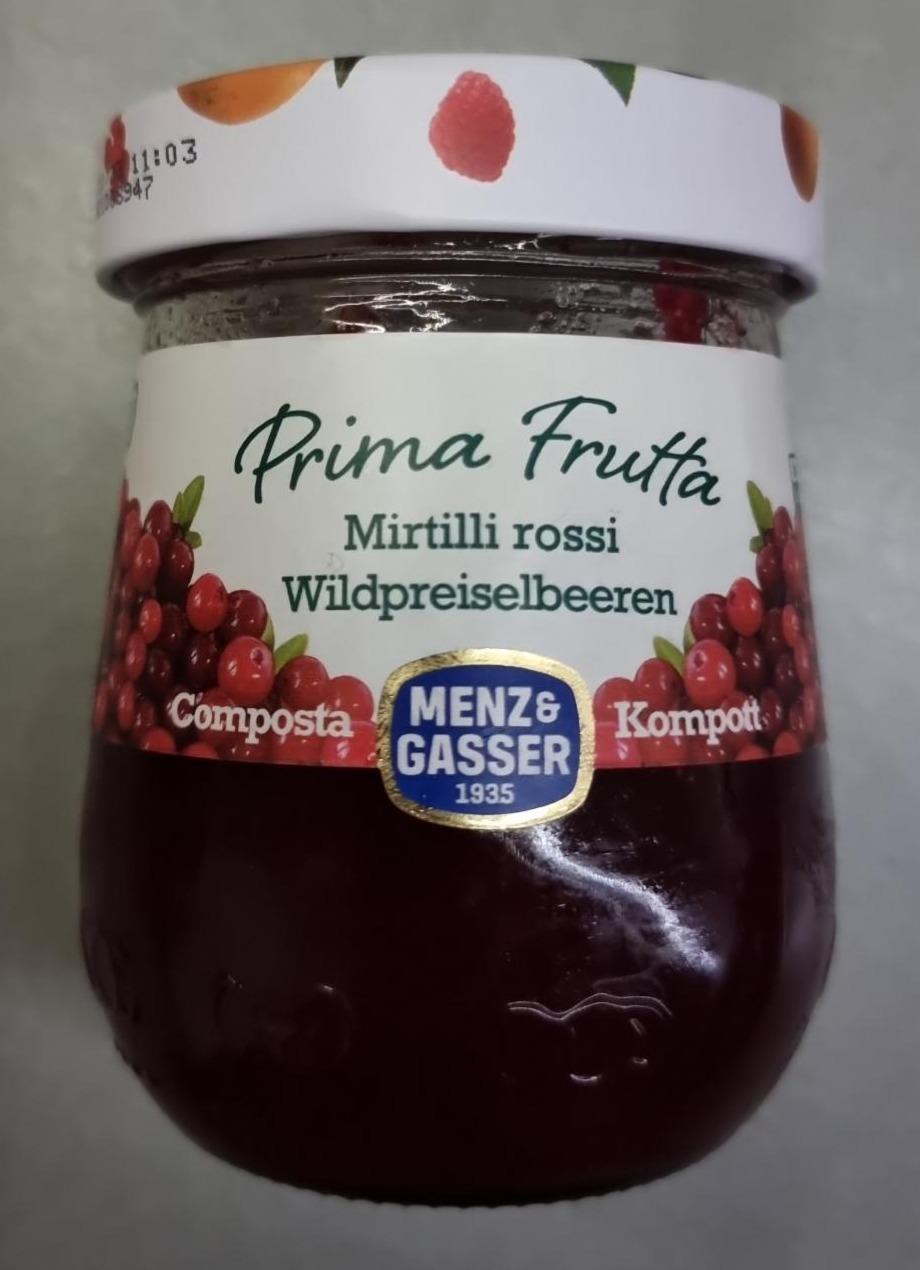 Fotografie - Composta Mirtilli Rossi Prima Frutta Menz & Gasser