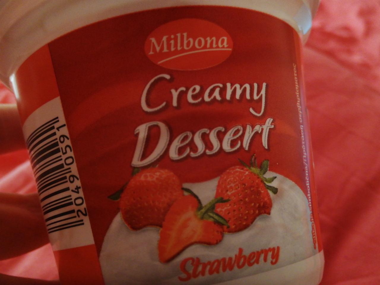 Fotografie - creamy dessert Strawberry Milbona