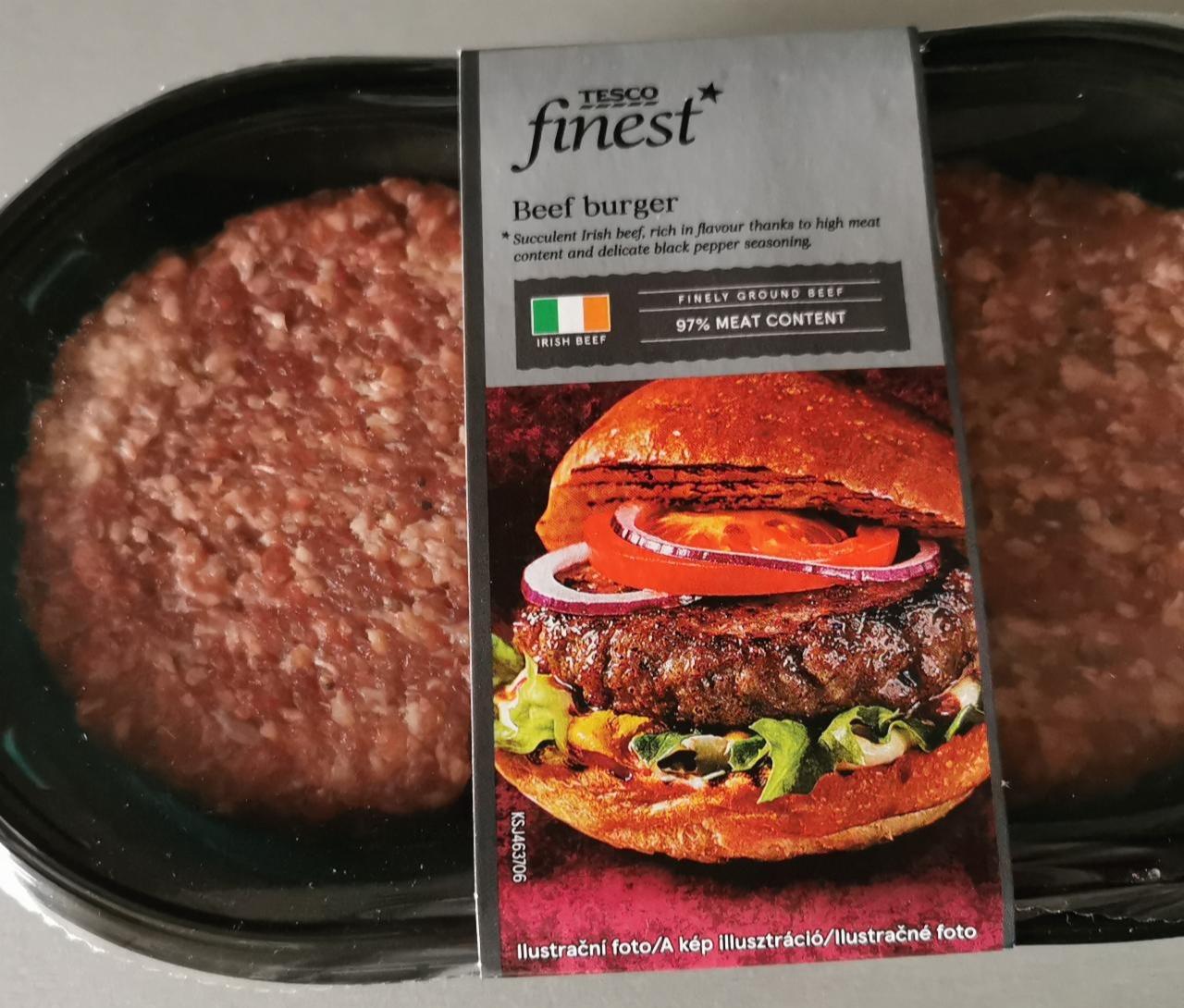 Fotografie - Beef burger Tesco finest