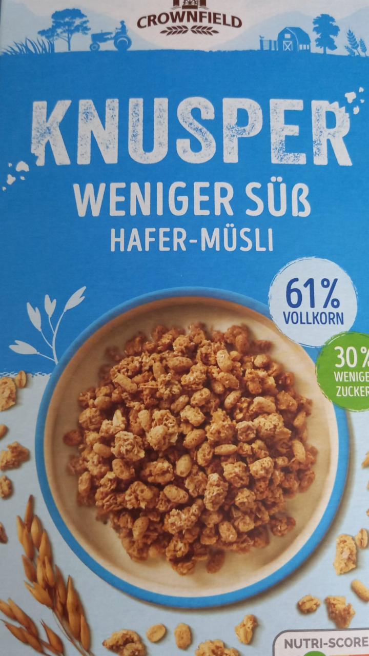 Fotografie - Knusper Weniger süß Hafer-Müsli Crownfield