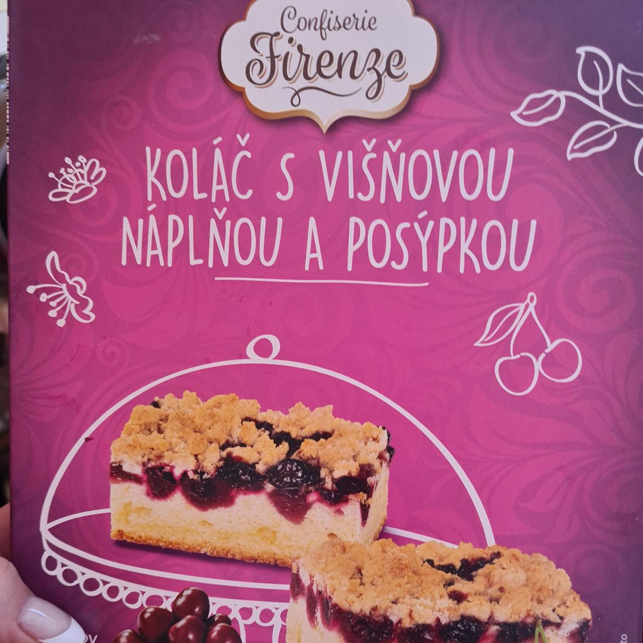 Fotografie - Koláč s višňovou náplňou a posýpkou Confiserie Firenze