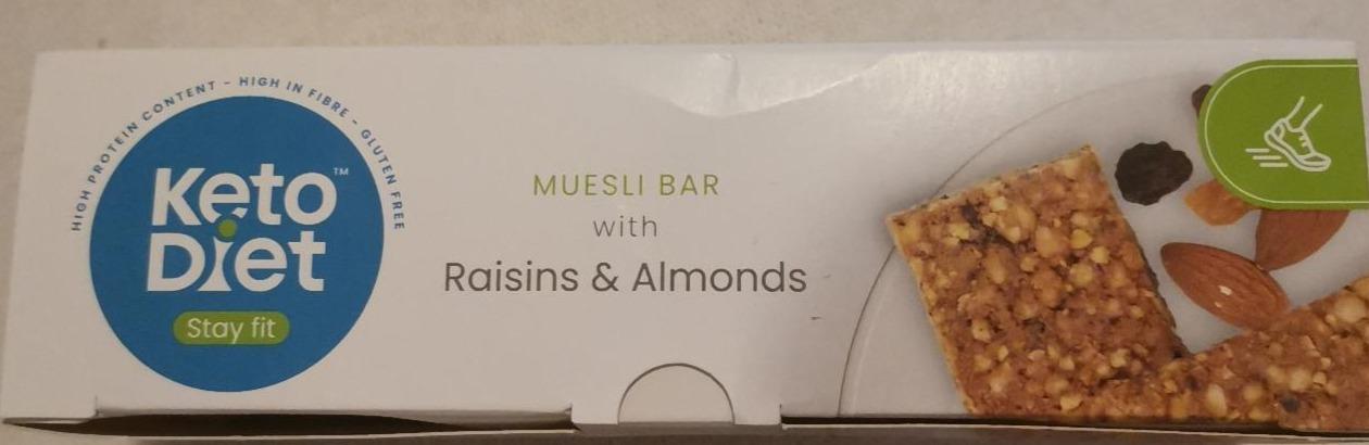 Fotografie - Muesli bar with Raisins & Almonds KetoDiet