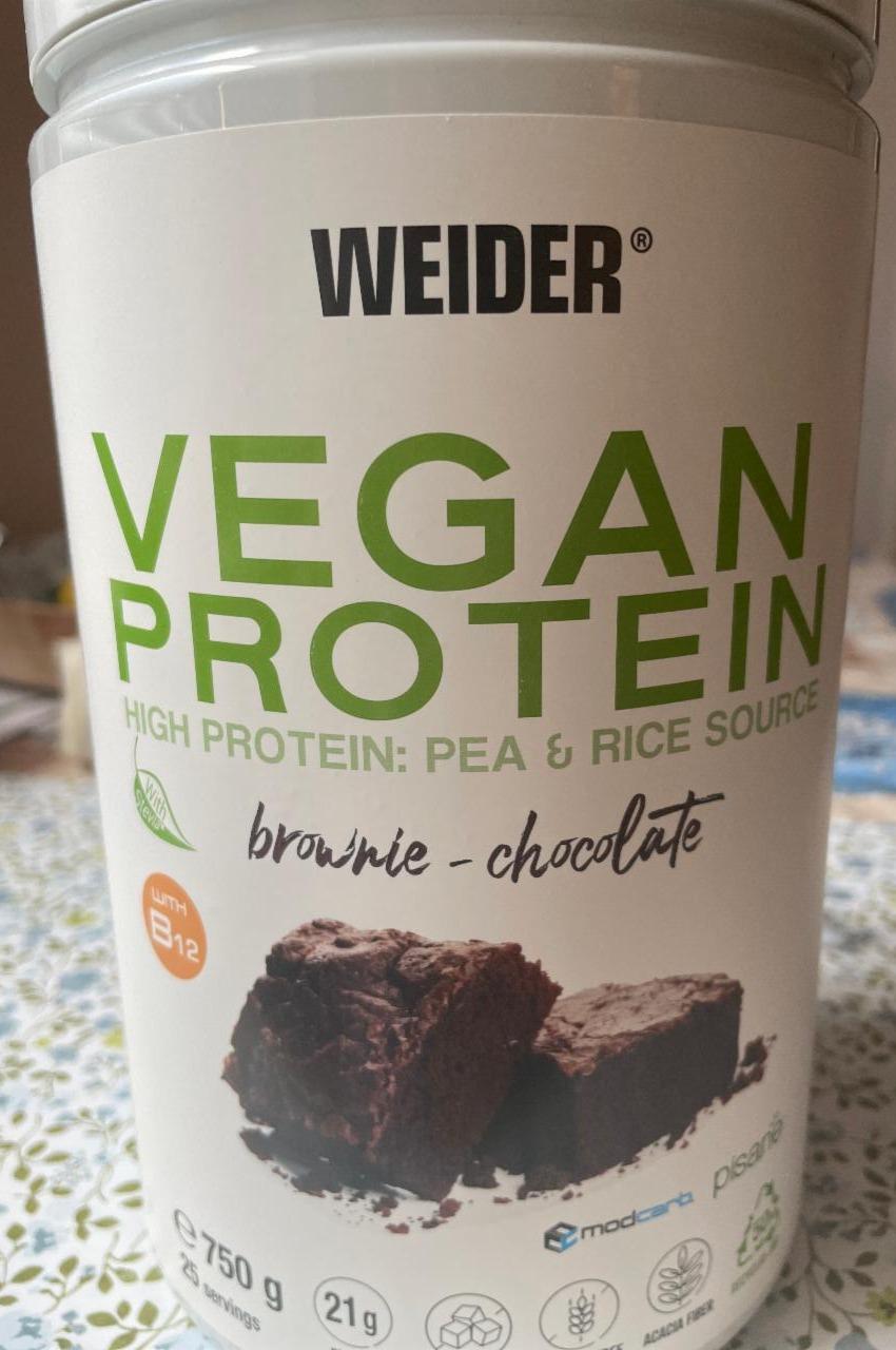 Fotografie - Vegan Protein Brownie- Chocolate Flavour Weider