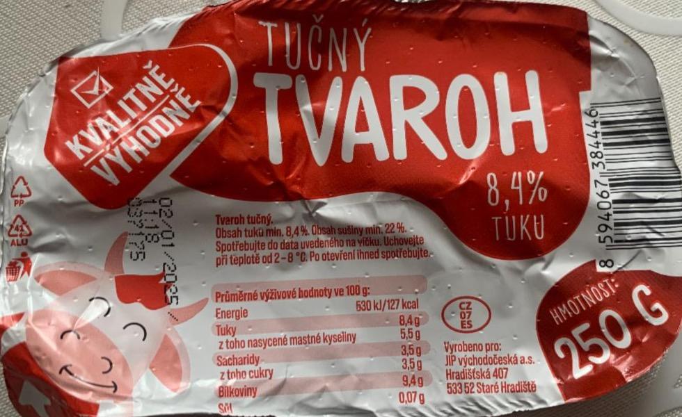 Fotografie - Tučný tvaroh 8,4% tuku JIP
