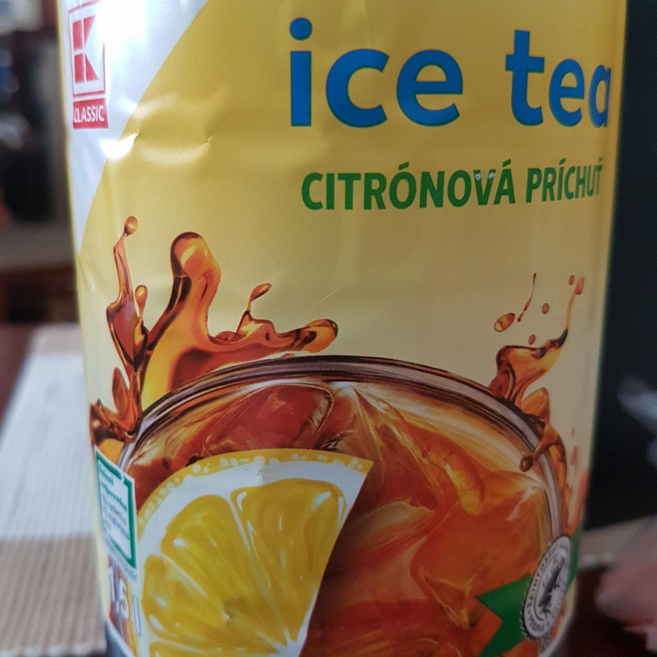 Fotografie - Ice tea čajový nápoj nesýtený s citrónovou príchuťou a výťažkom čierneho čaju