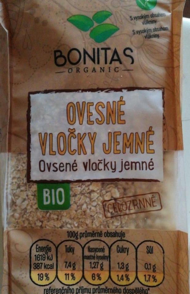 Fotografie - ovsené vločky jemné bio celozrnné Bonitas