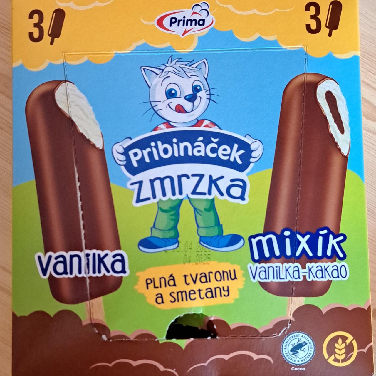Fotografie - Pribináček zmrzka Mixík Vanilka Kakao Prima