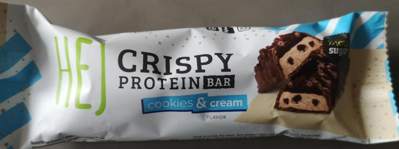 Fotografie - Crispy Protein Bar Cookies & Cream Hej