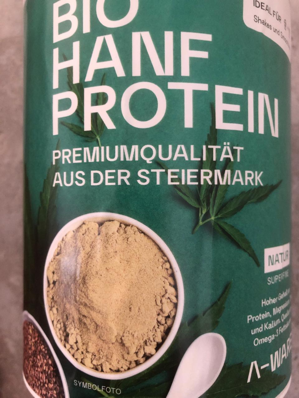 Fotografie - Bio Hanf Protein