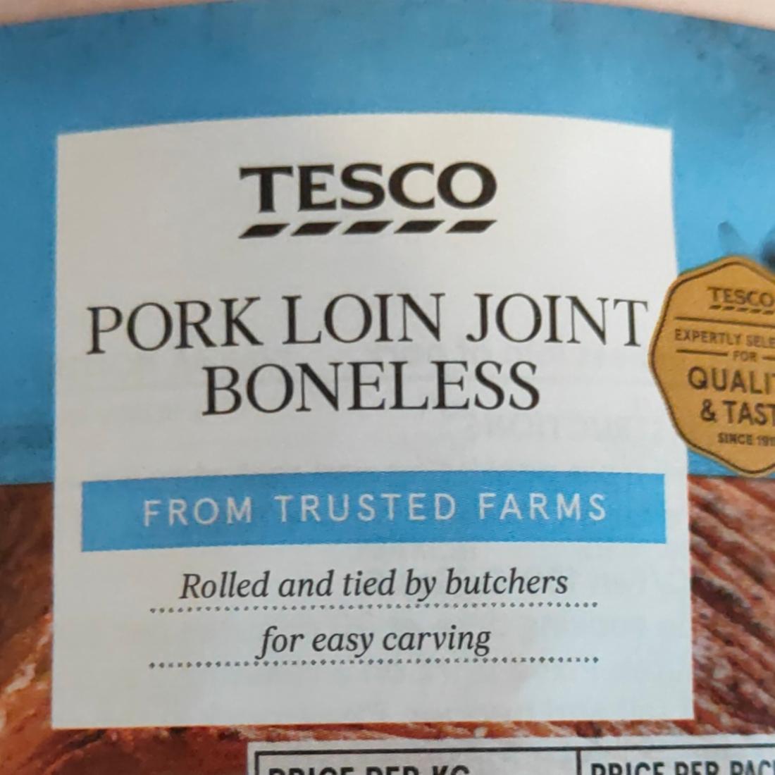 Fotografie - Pork Loin Joint Boneless Tesco