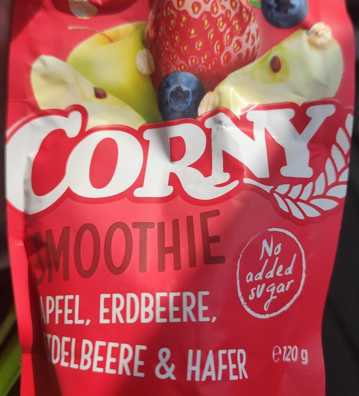 Fotografie - Smoothie apfel, erdbeere, heidelbeere & hafer Corny