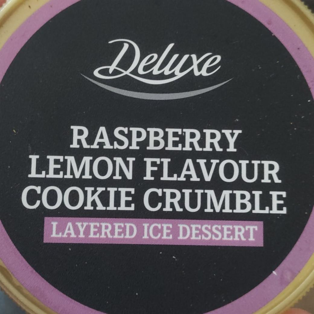 Fotografie - Raspberry Lemon Flavour Cookie Crumble Layered Ice Dessert Deluxe