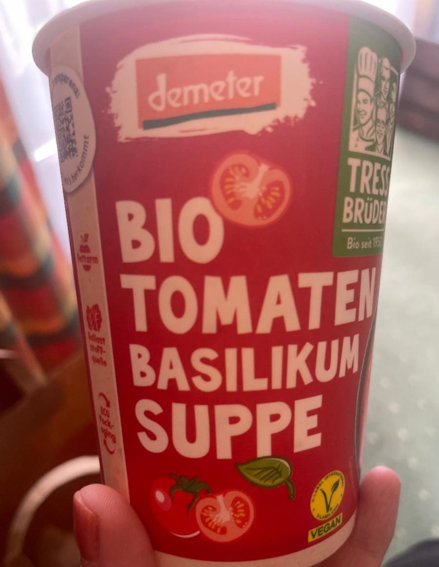 Fotografie - Bio Tomaten Basilikum Suppe Demeter