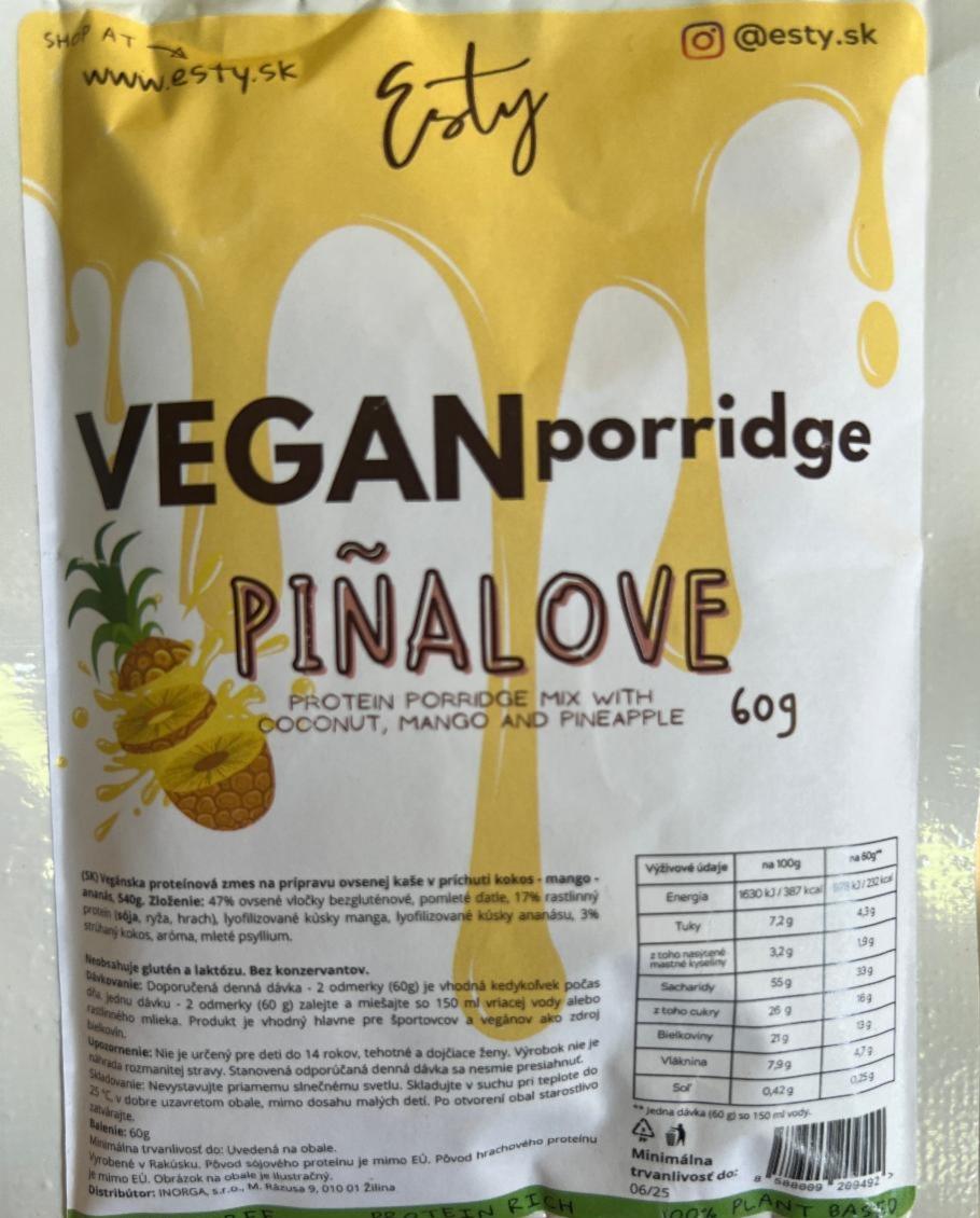 Fotografie - Vegan porridge Pinalove Esty