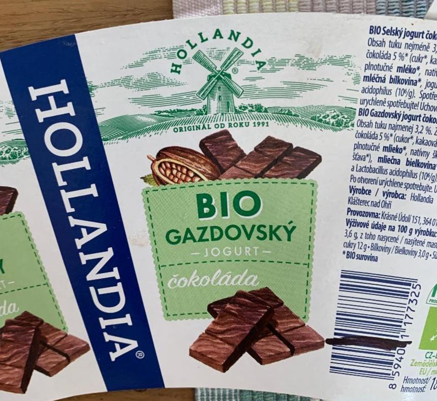 Fotografie - Bio Gazdovský jogurt čokoláda Hollandia