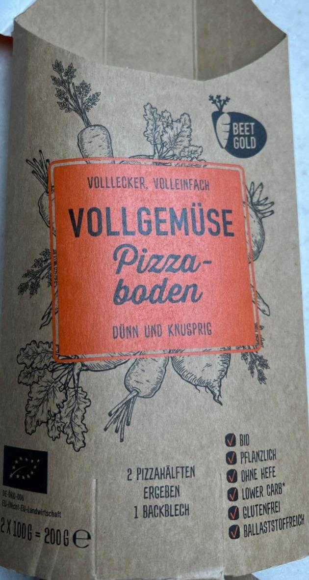 Fotografie - Vollgemüse pizza-boden Beet Gold