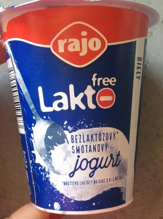Fotografie - Laktofree Bezlaktózový smotanový jogurt biely Rajo