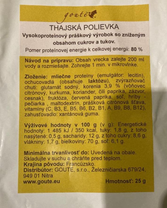 Fotografie - Thajska polievka goute