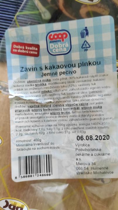 Fotografie - závin s kakaovou náplňou PPC