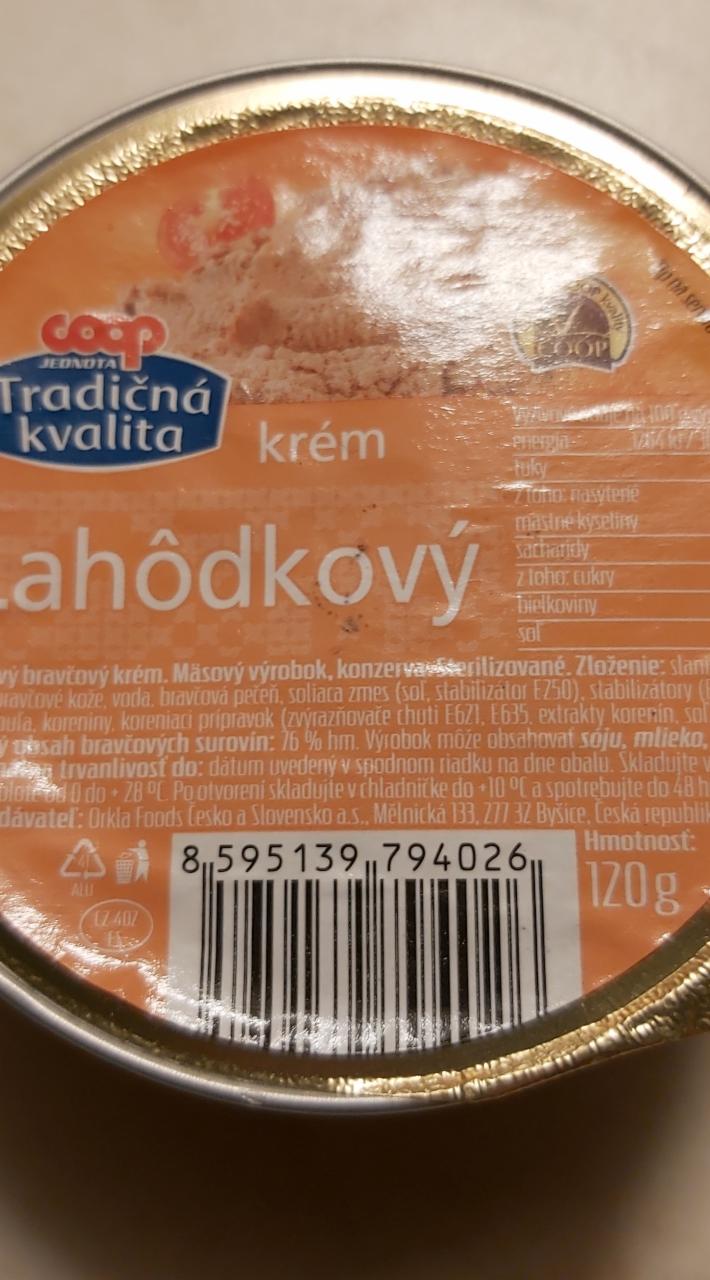 Fotografie - Lahôdkový krém Coop Jednota Tradičná kvalita