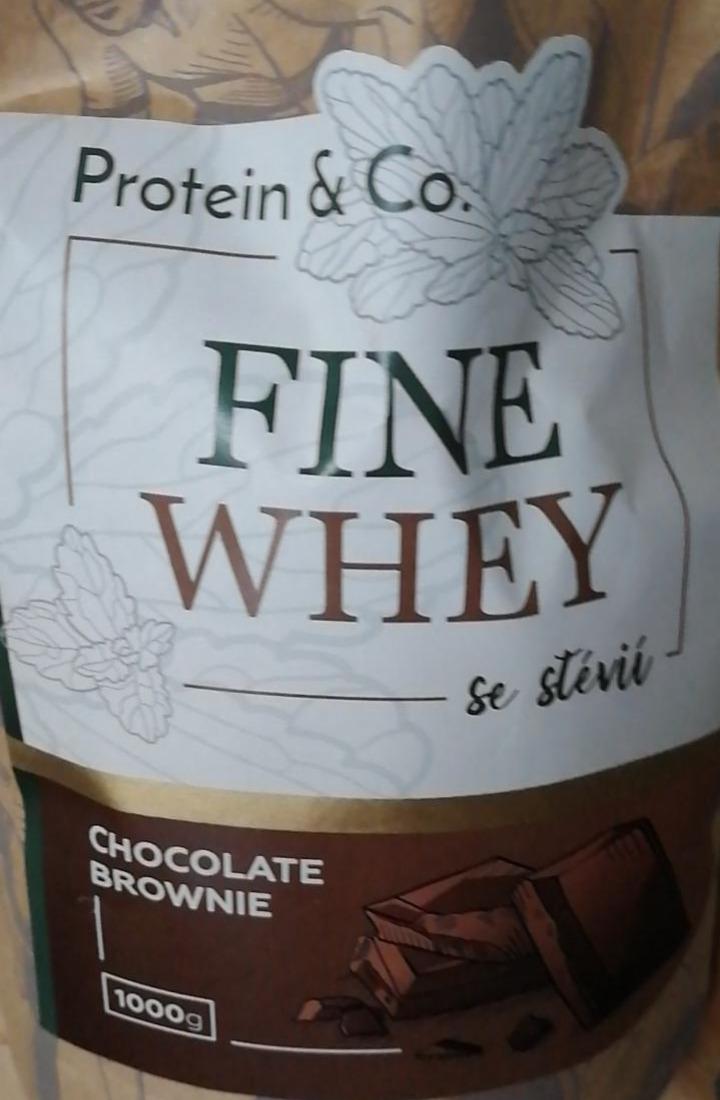 Fotografie - Fine whey protein se stévií chocolate brownie Protein & Co.