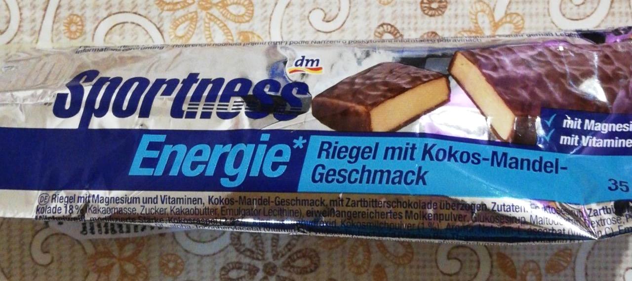 Fotografie - Energie Riegel Kokos-Mandel-Geschmack Sportness