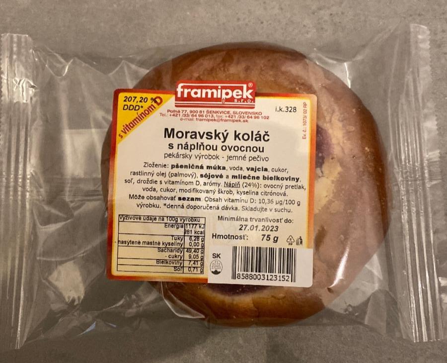 Fotografie - Moravský koláč s náplňou ovocnou Framipek