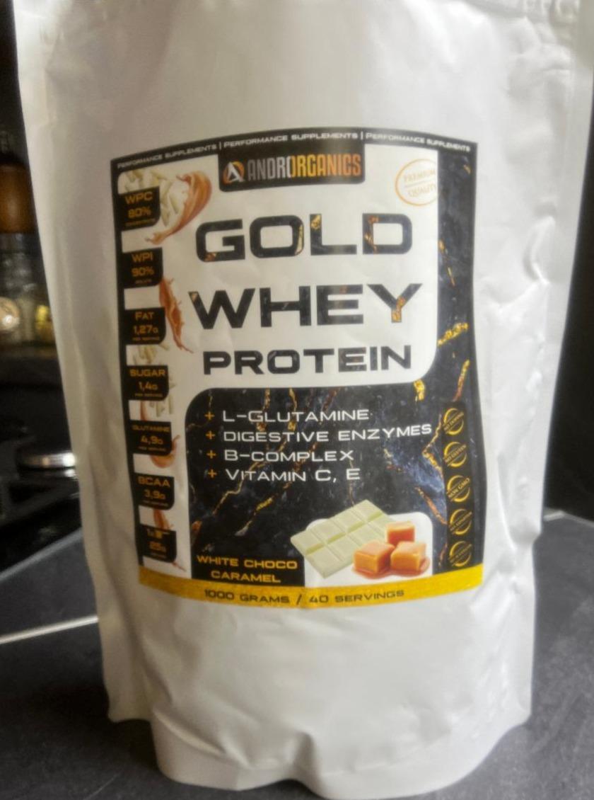 Fotografie - Gold Whey Protein White Choco Caramel Androrganics