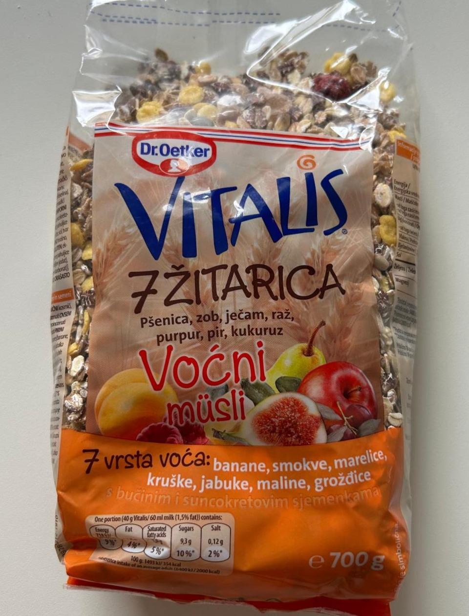 Fotografie - Vitalis 7 Žitarica Vocni müsli Dr.Oetker