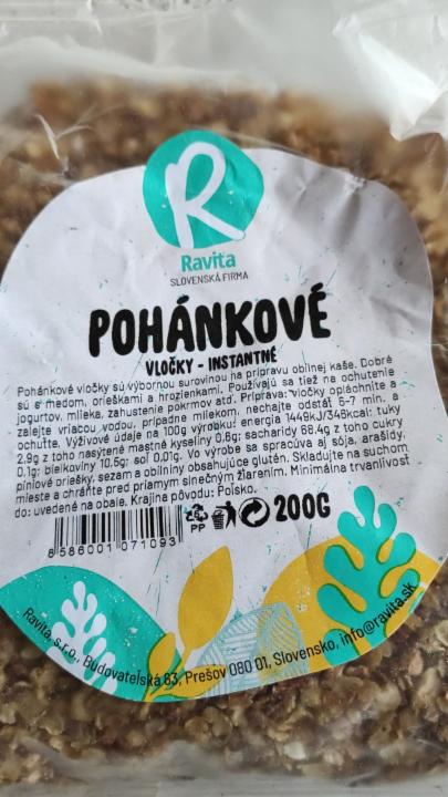 Fotografie - Pohánkové vločky instantné RAVITA