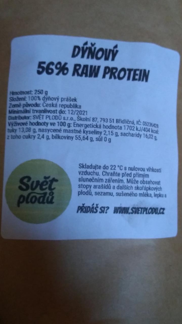 Fotografie - dýňový 56% raw protein