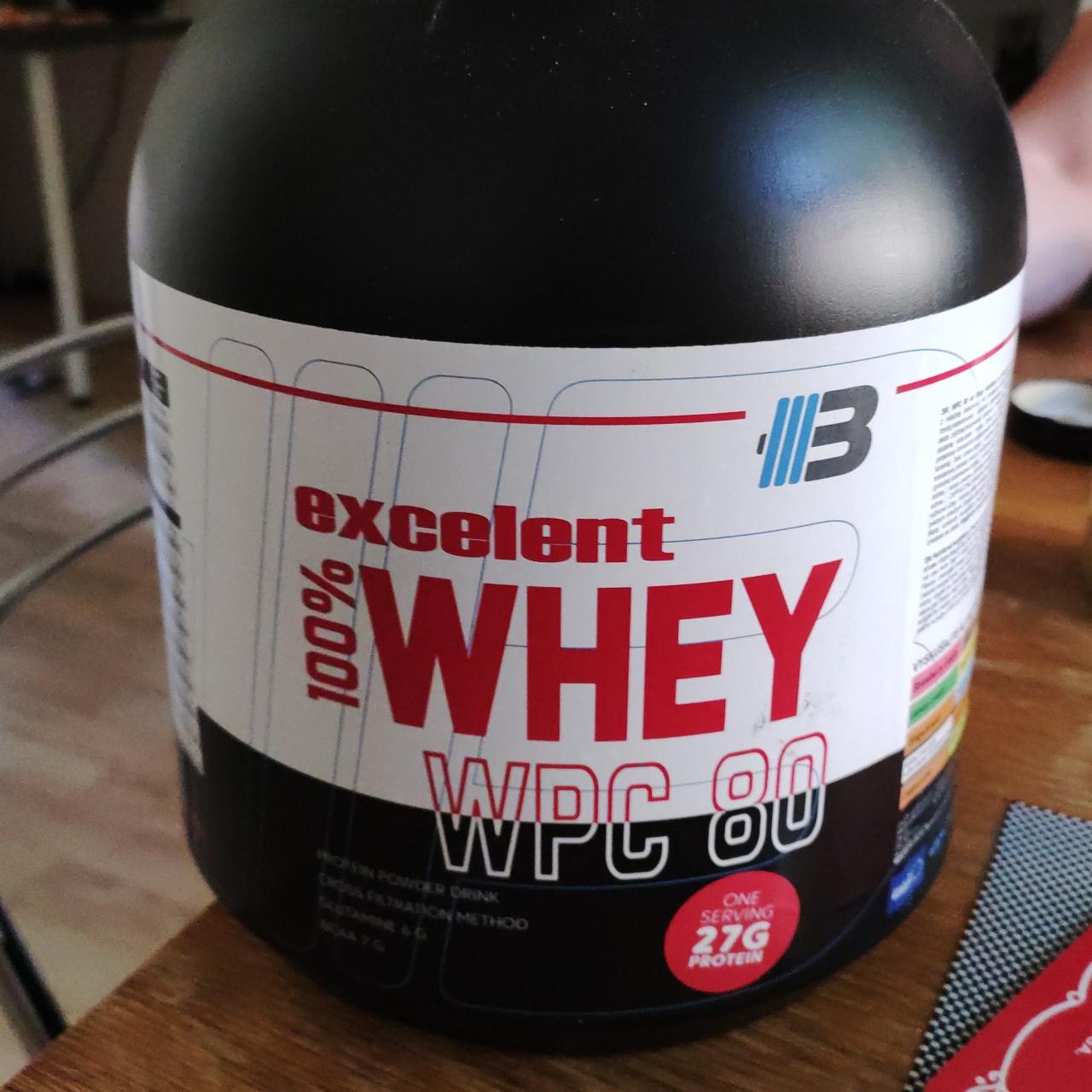 Fotografie - Excelent 100% Whey WPC 80 White chocolate with pieces of stawberries Body Nutrition