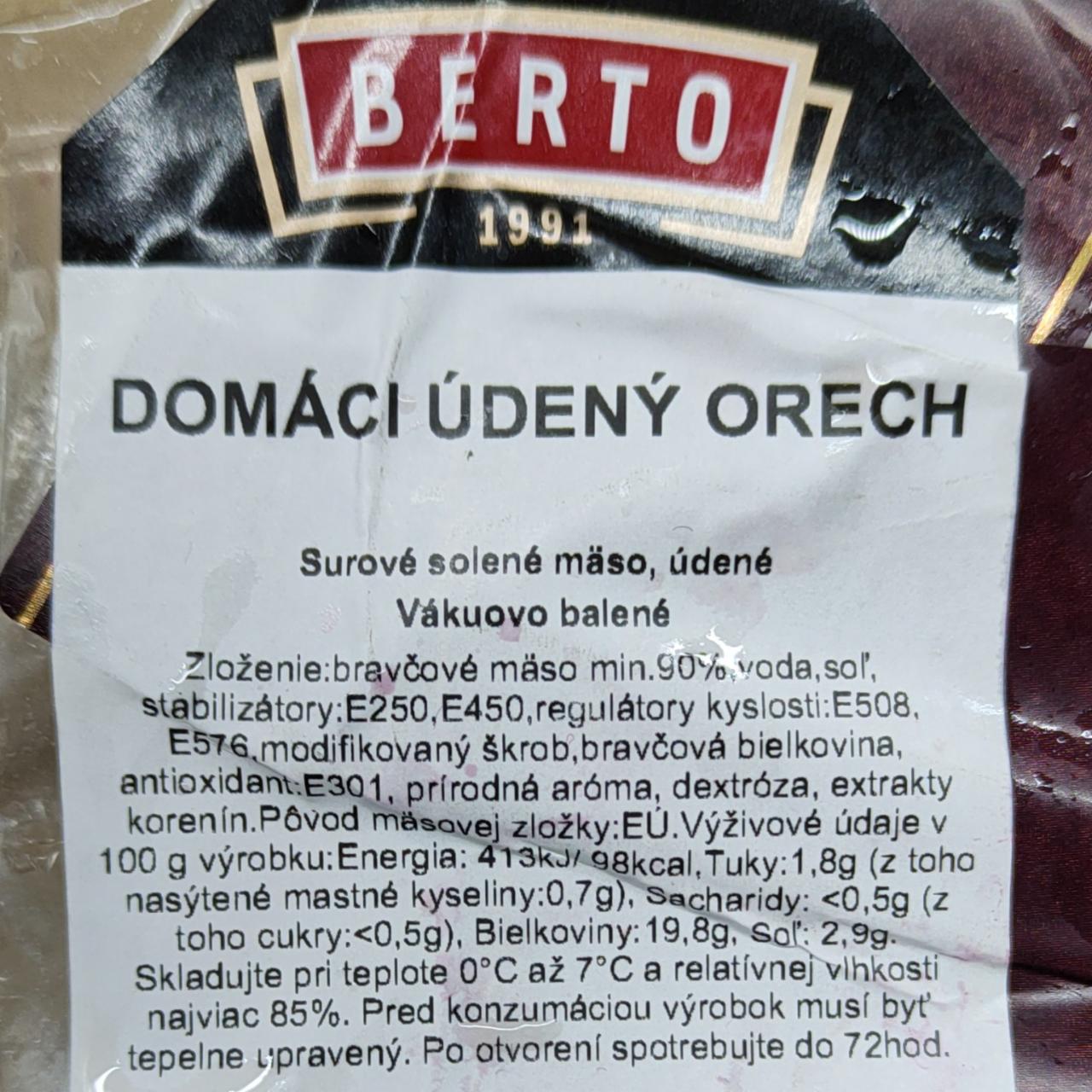 Fotografie - Domáci údený orech BERTO