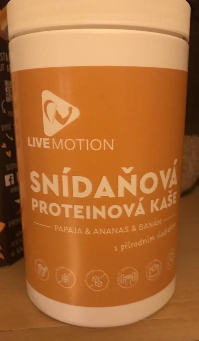 Fotografie - Raňajková proteínová kaša papaja & ananás & banán LIVE Motion