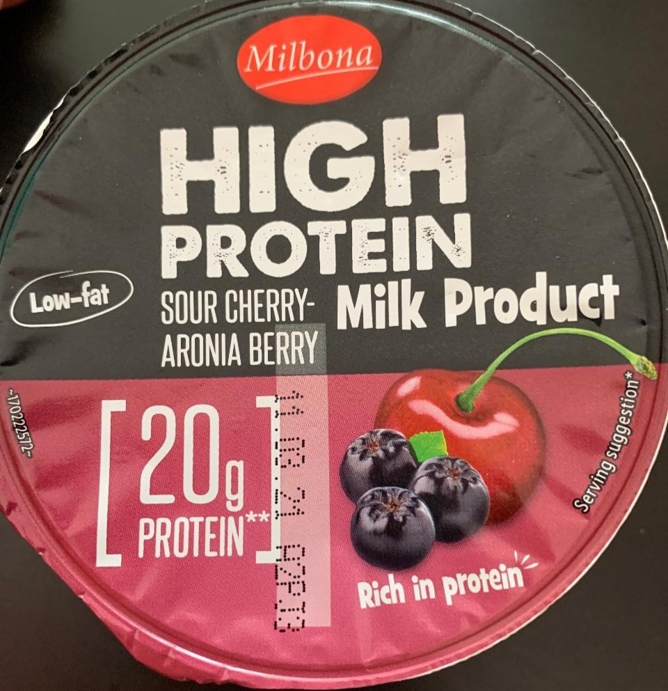 Fotografie - High protein Sour Cherry - Aronia Berry Milbona