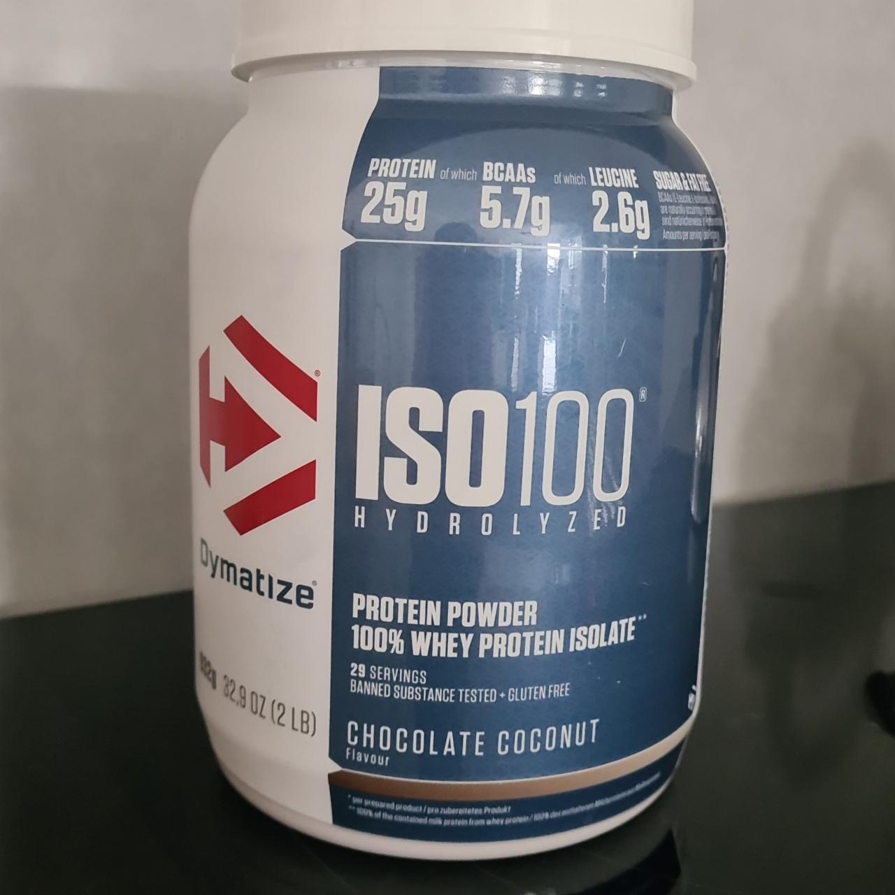 Fotografie - ISO100 Hydrolyzed Protein Powder Chocolate Coconut Dymatize